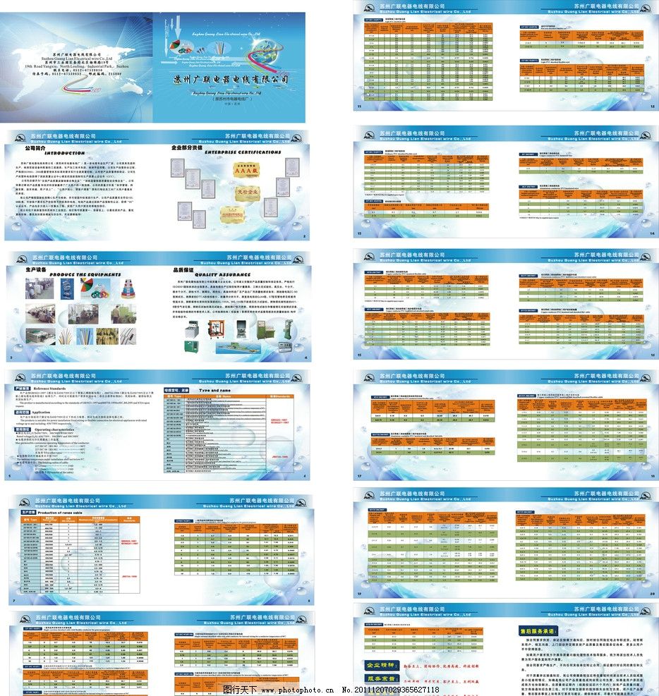 電線電纜產品畫冊展示